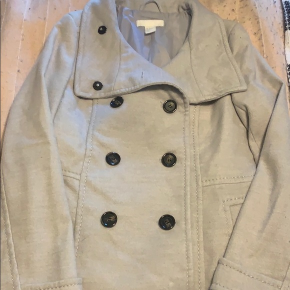 H&M Gray Pea Coat - Picture 2 of 4